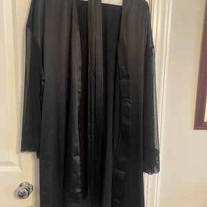 Lace trim sleep robe Dream Satin black (NWOT)